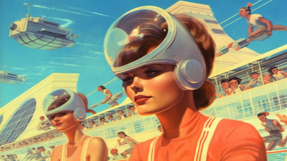 Soviet Olympiad retrofuturism 80s