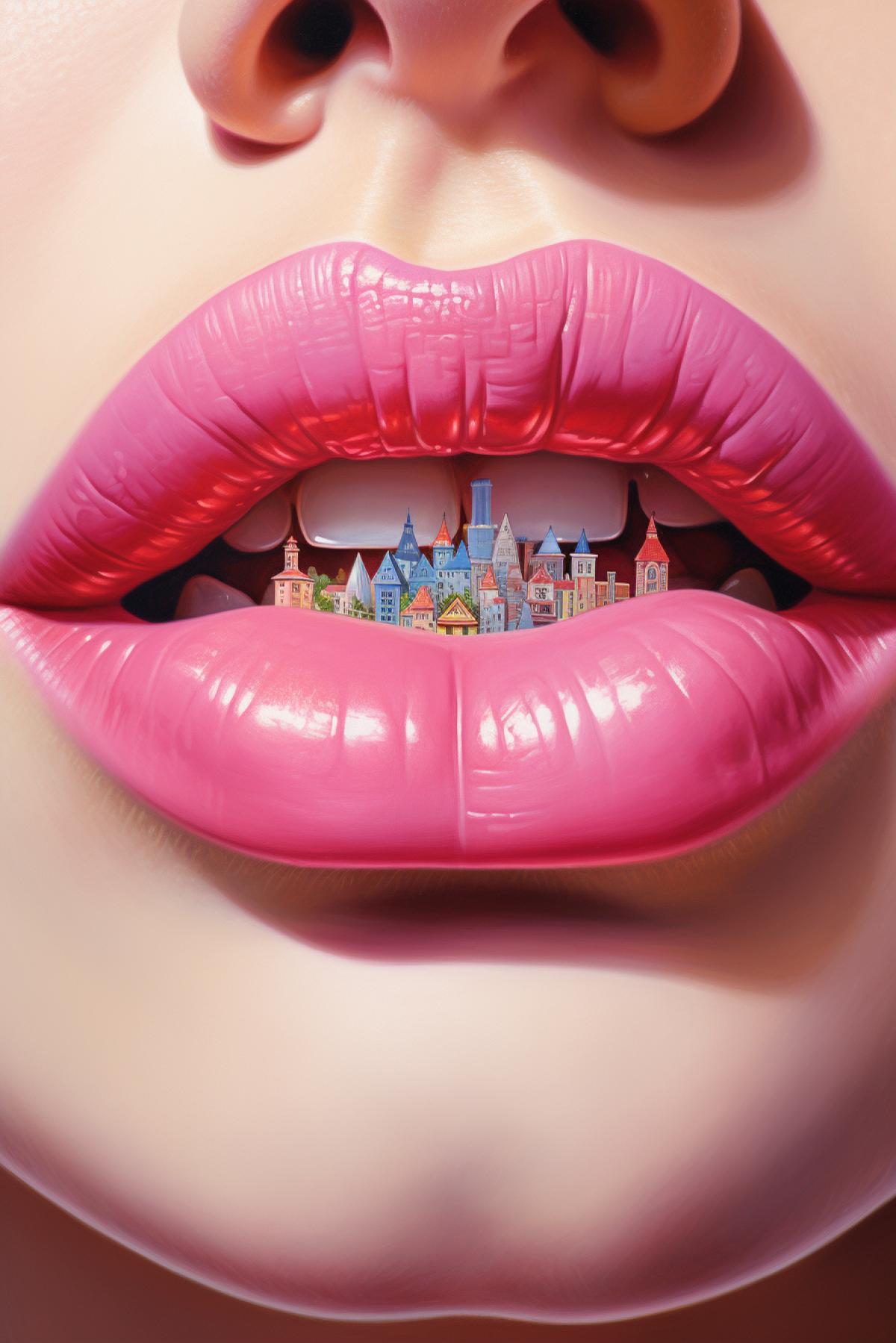 Microtown on the girls lips