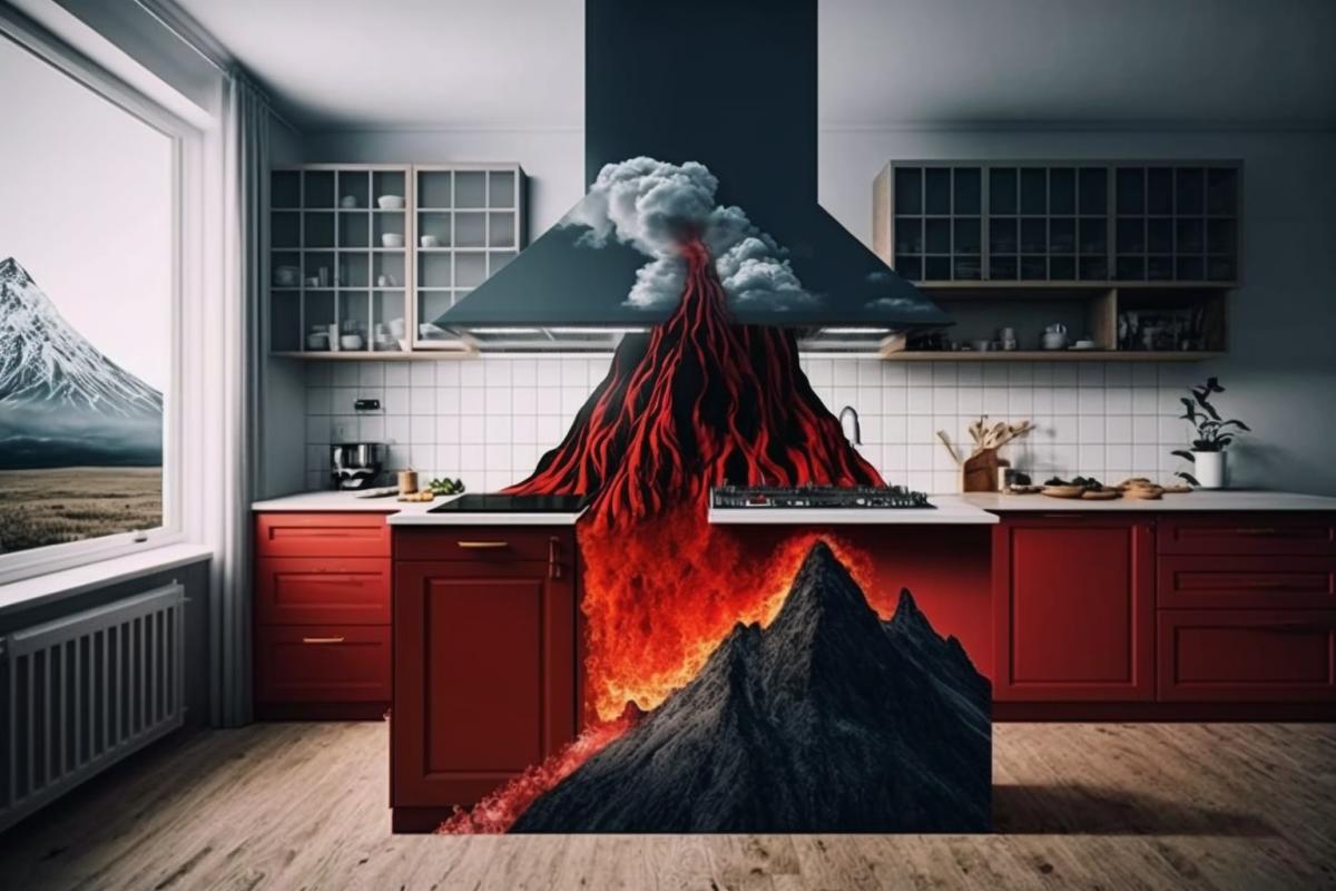 Volcano in the kitchen