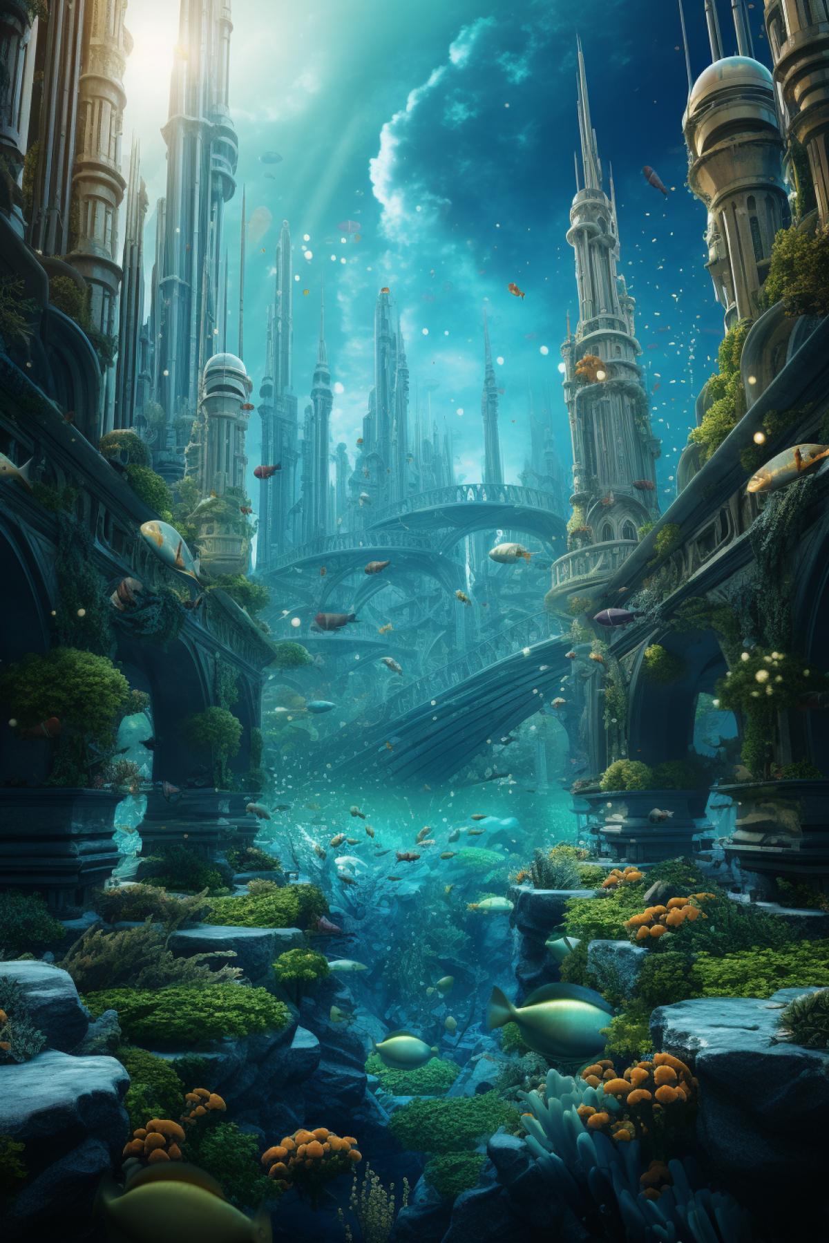Under the water, Marble Metropolis, fantasy