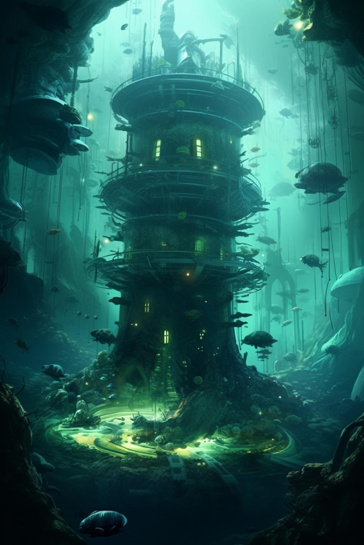 Underwater alien city is very strange