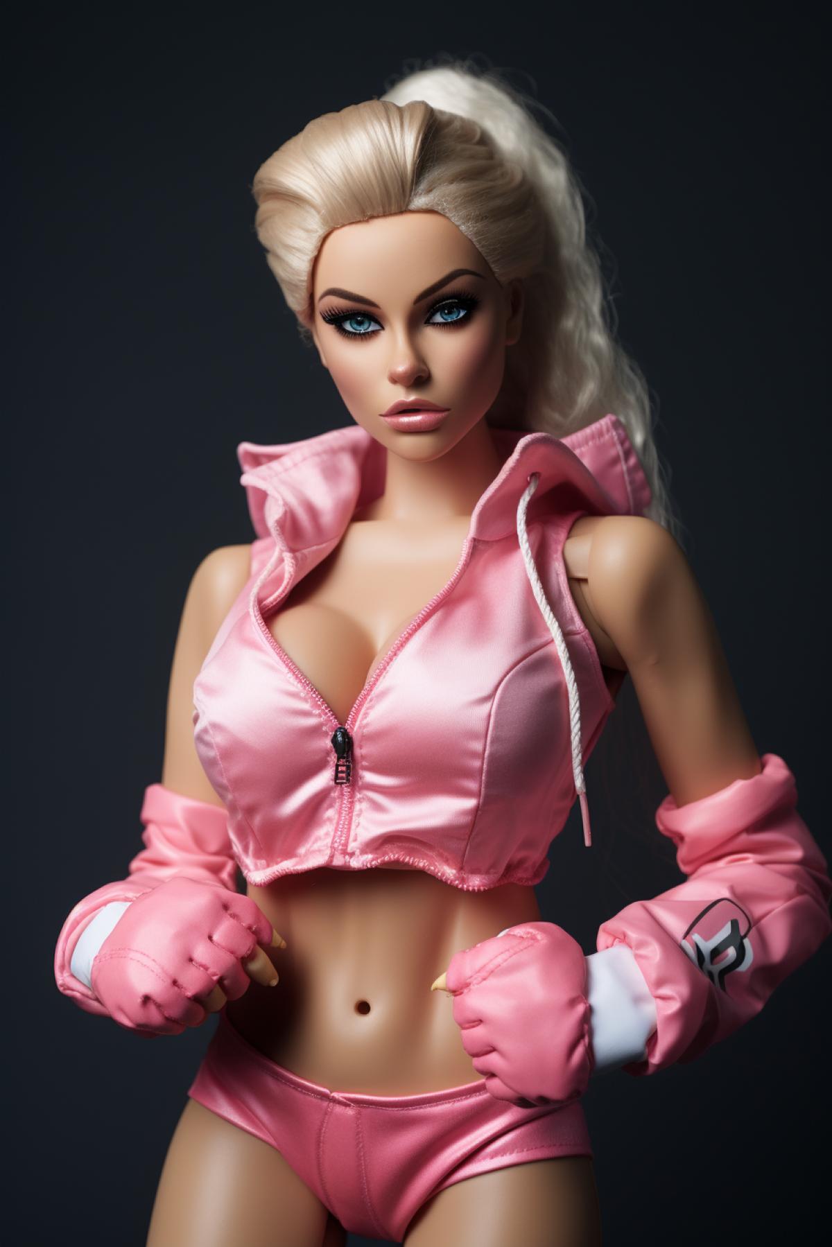 Barbie boxer, Barbie inspired, hyper realistic