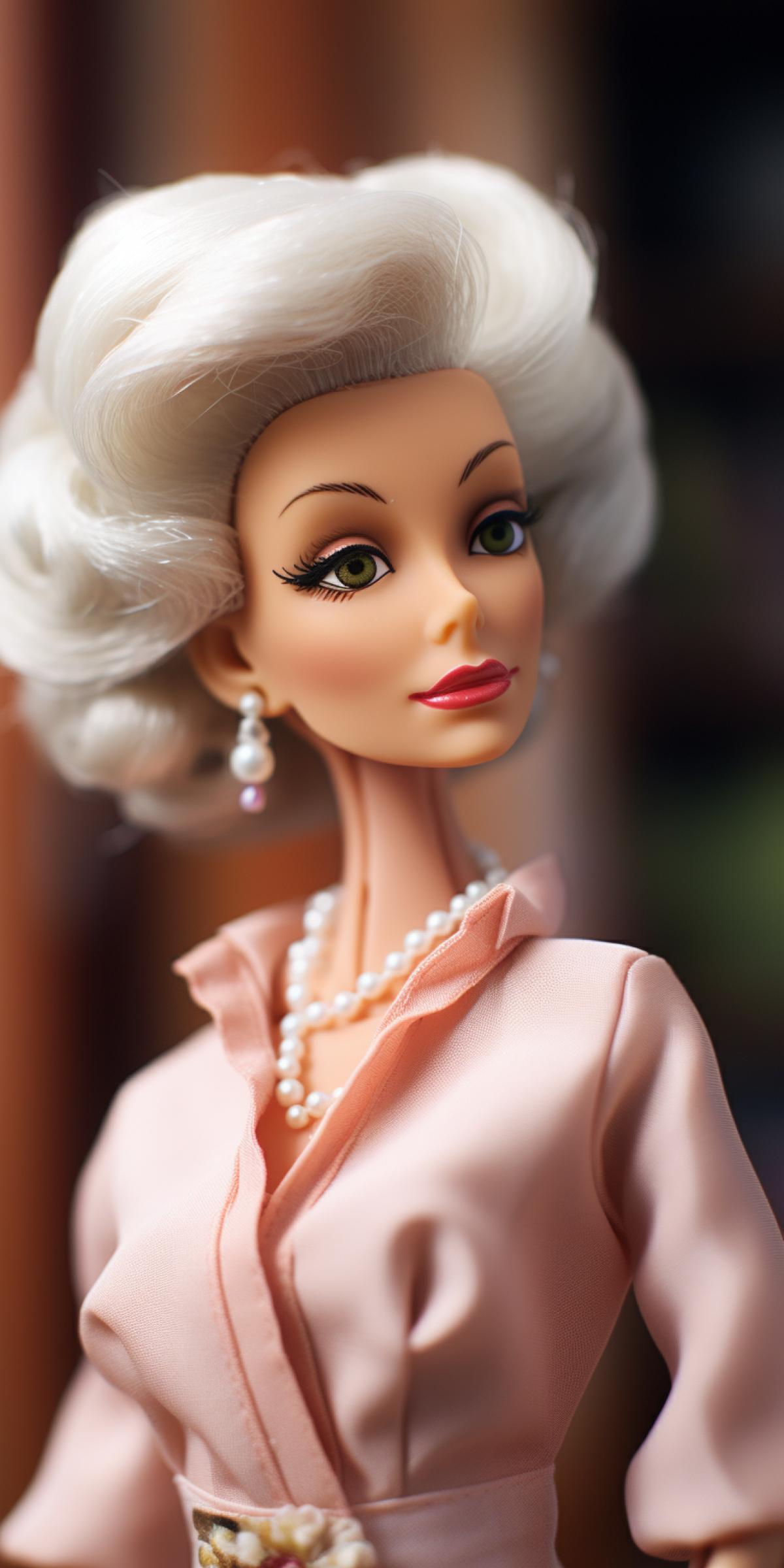 Barbie doll is 64 years old. Nastalgia. Art photography. High detail. Shallow depth of field.