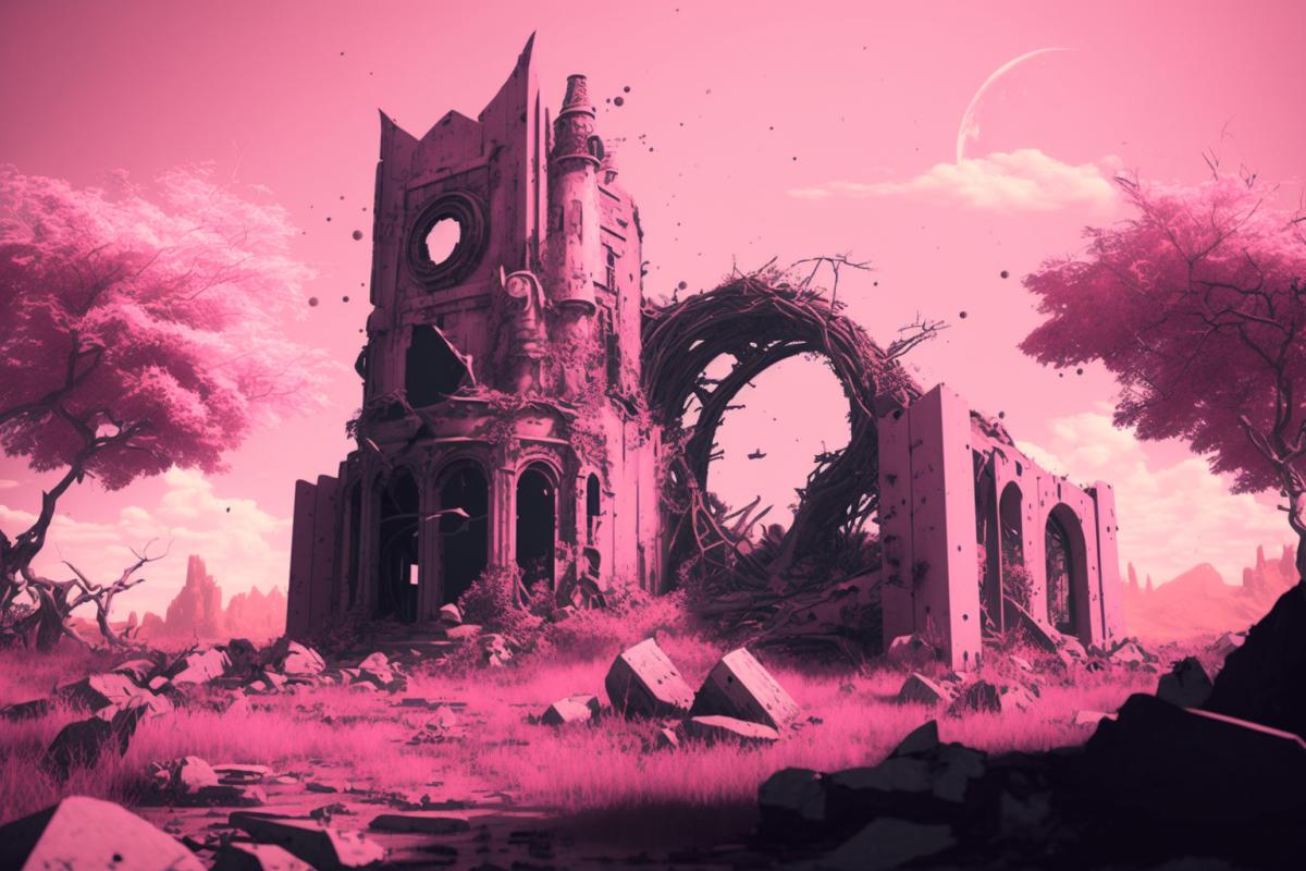ruined pink world