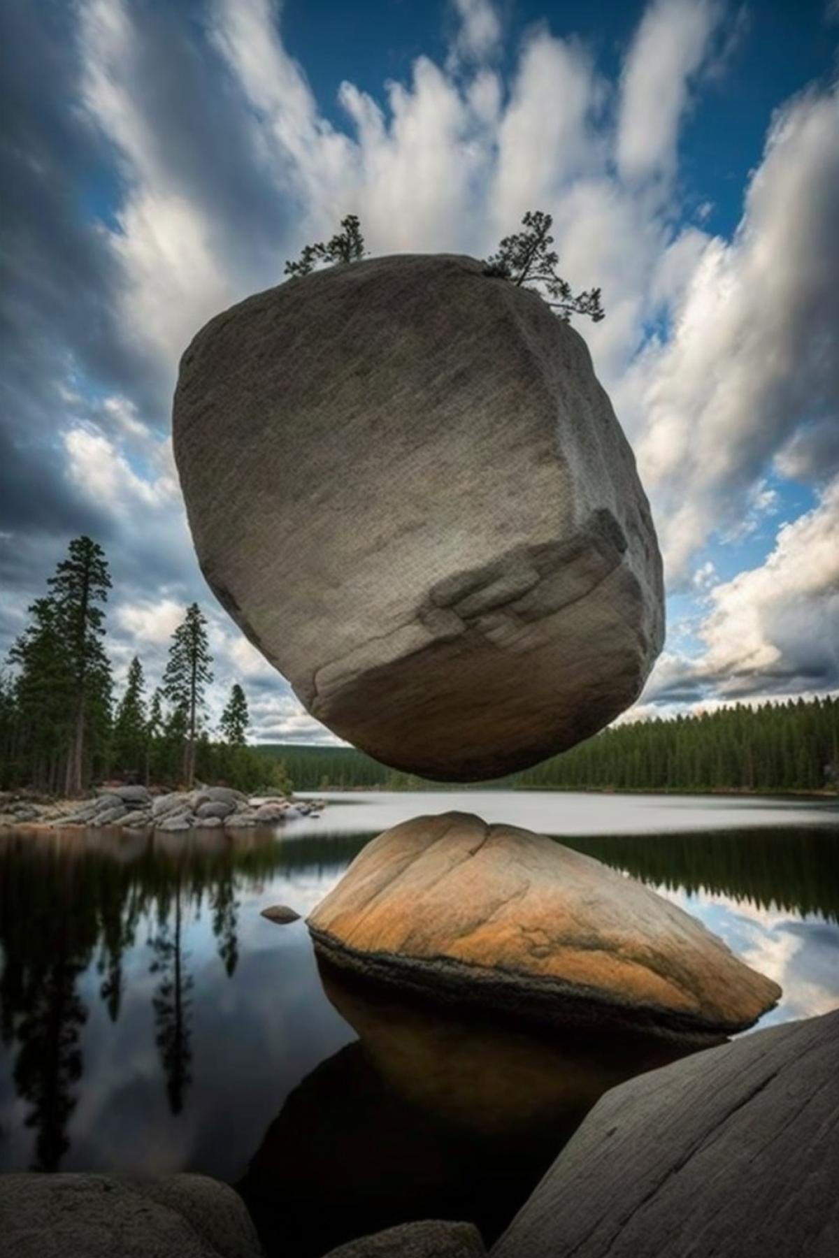 Flying stones in Karelia