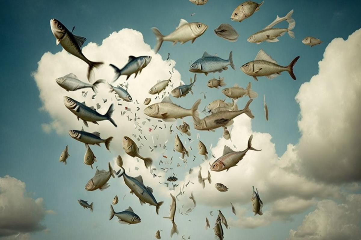 Fish fall from the sky, photo