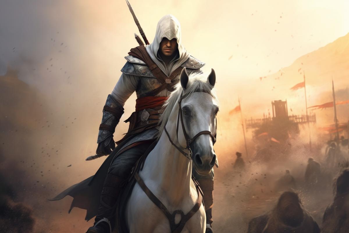 Altair on horseback, assassins creed