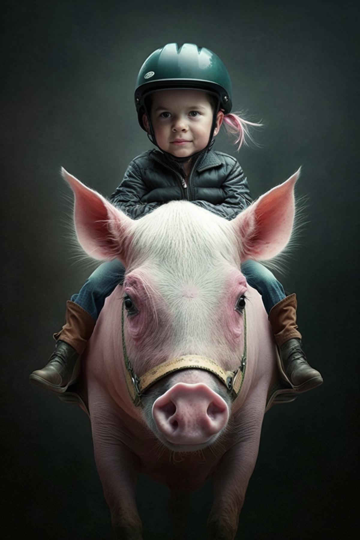 riding a pig