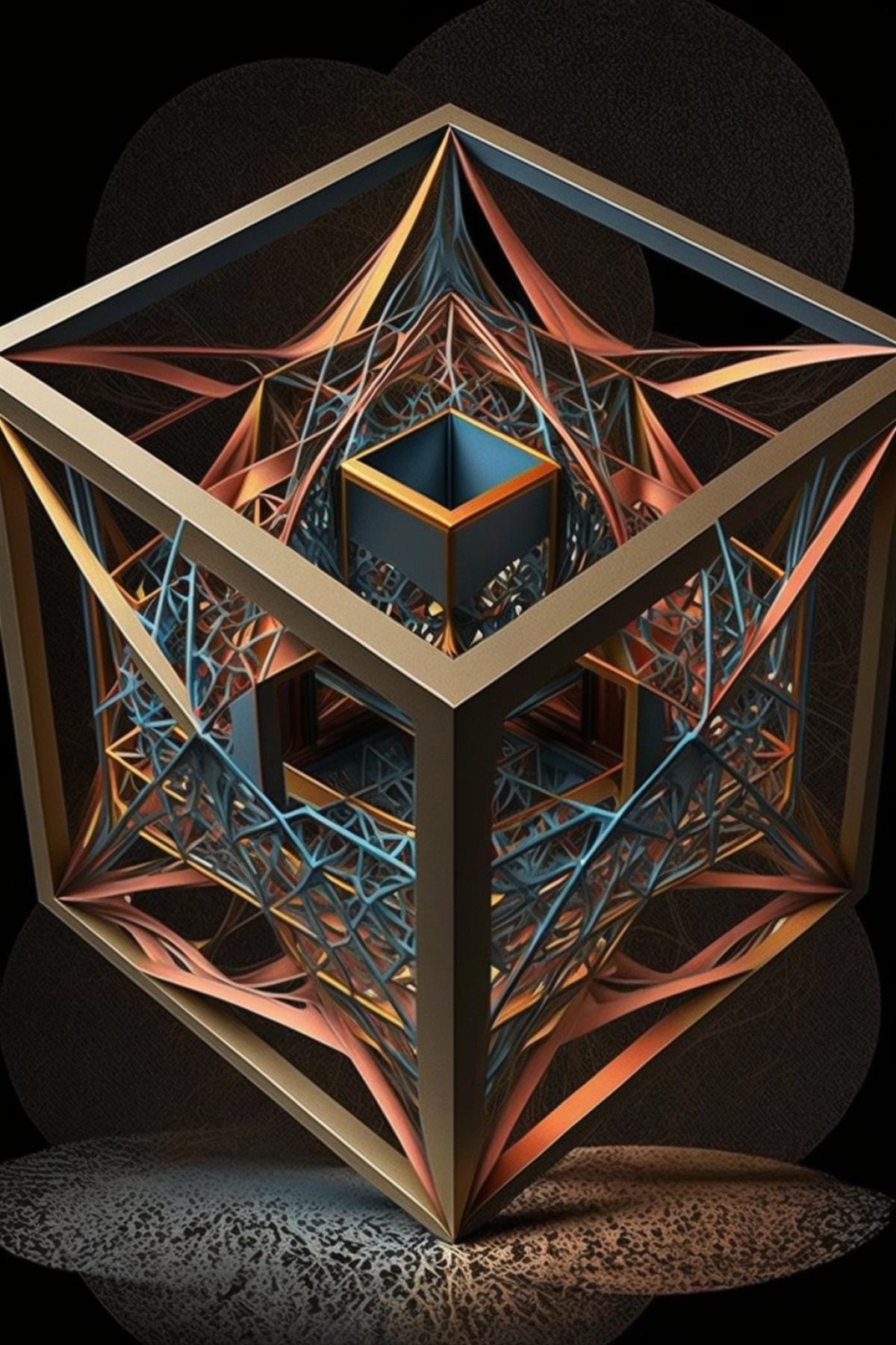 An unknown geometric figure in the five-dimensional dimension.