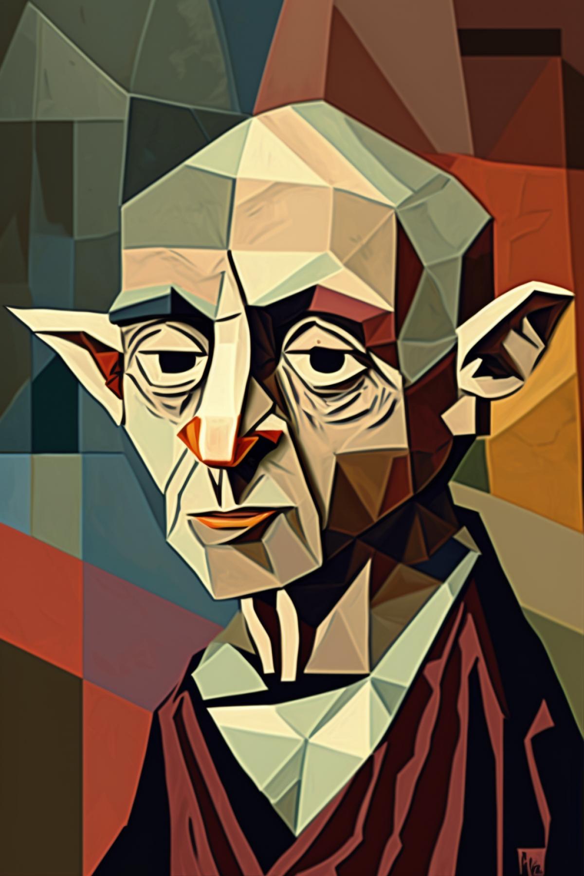 Square Harry Potter in the style of Picasso