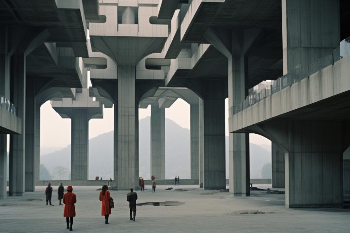 Equilibrium film architecture, brutalism, anti utopia
