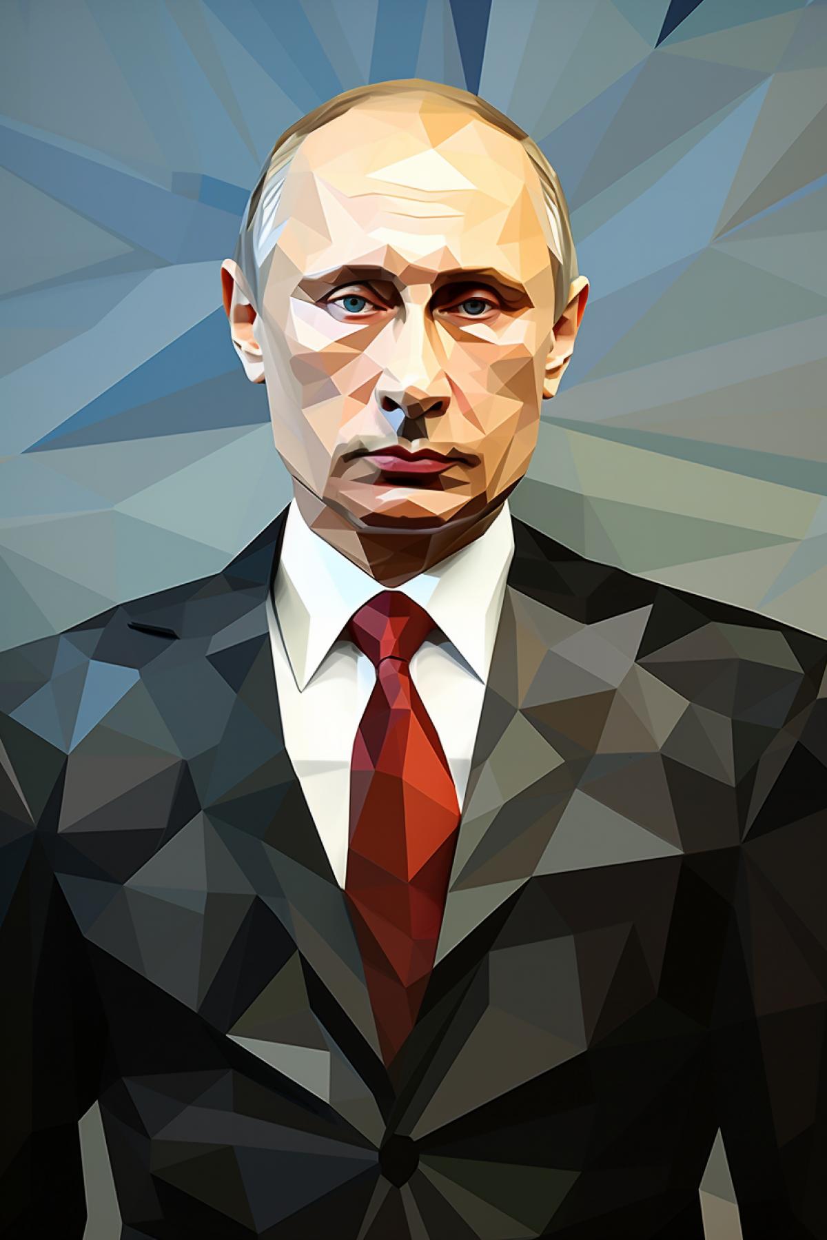 Vladimir Putin in the style of Pablo Picasso, cubism