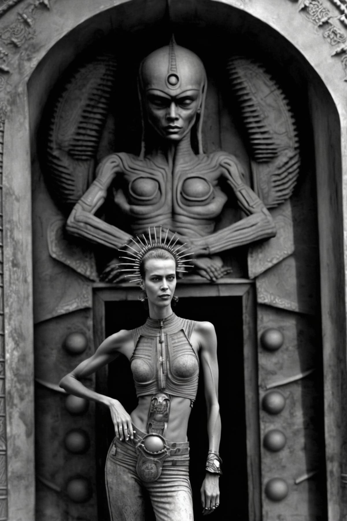 Life in the USSR in the style of Giger