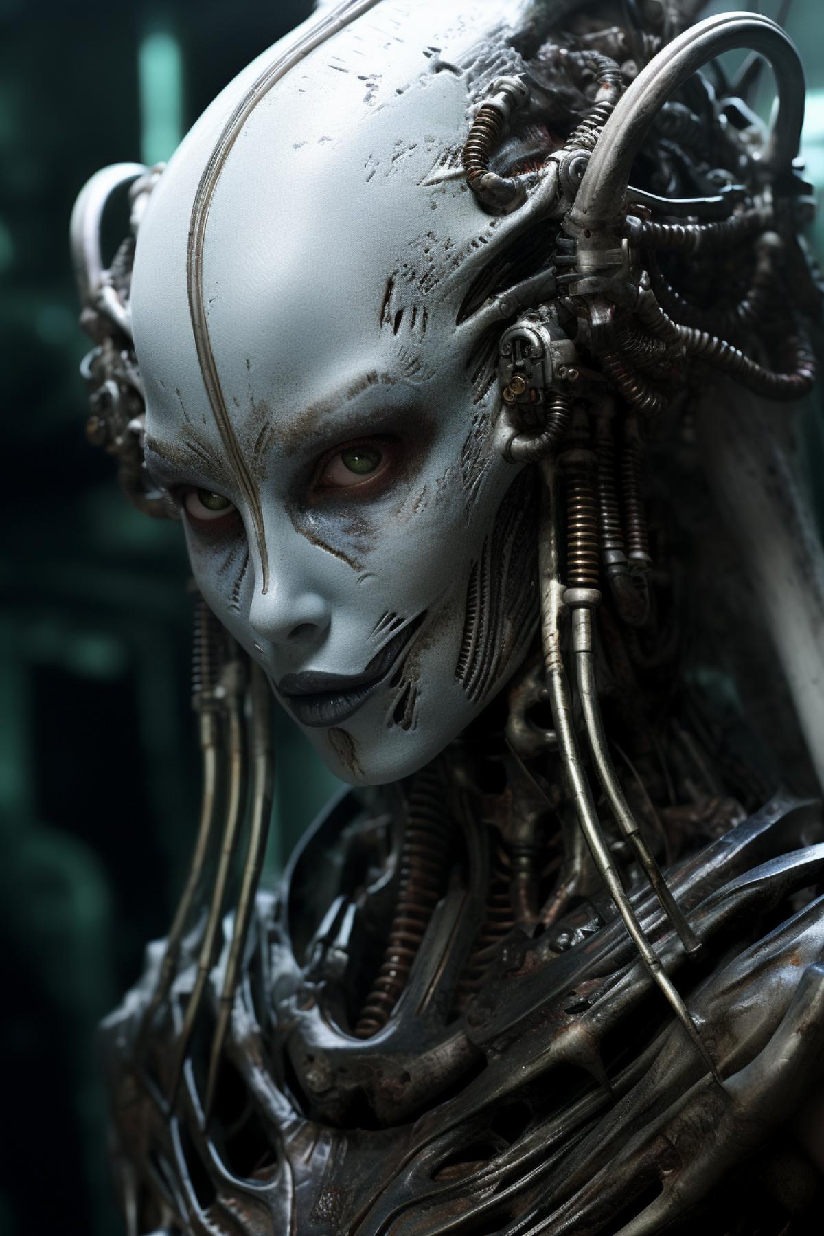 Elf in the style of H. R. Giger