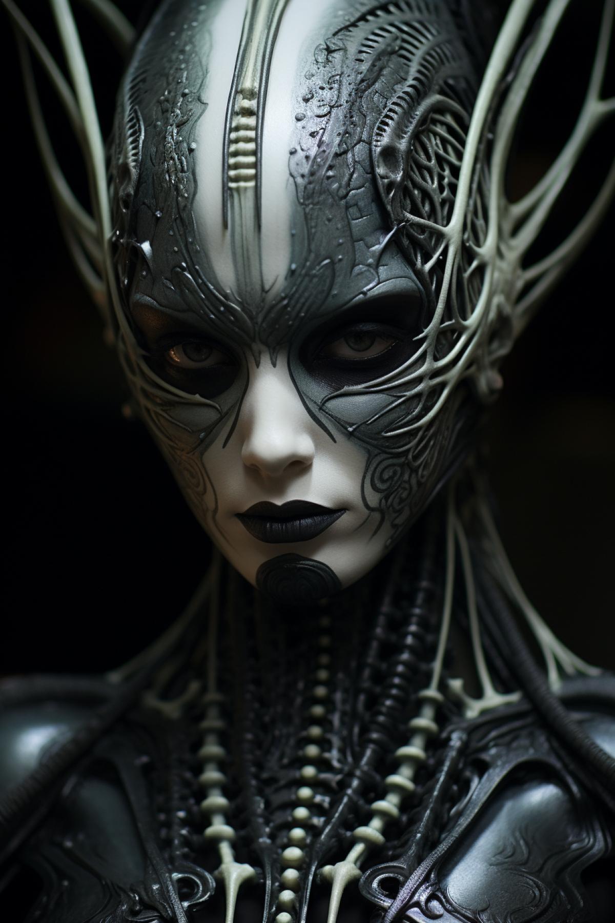 Makeup in the style of H. R. Giger