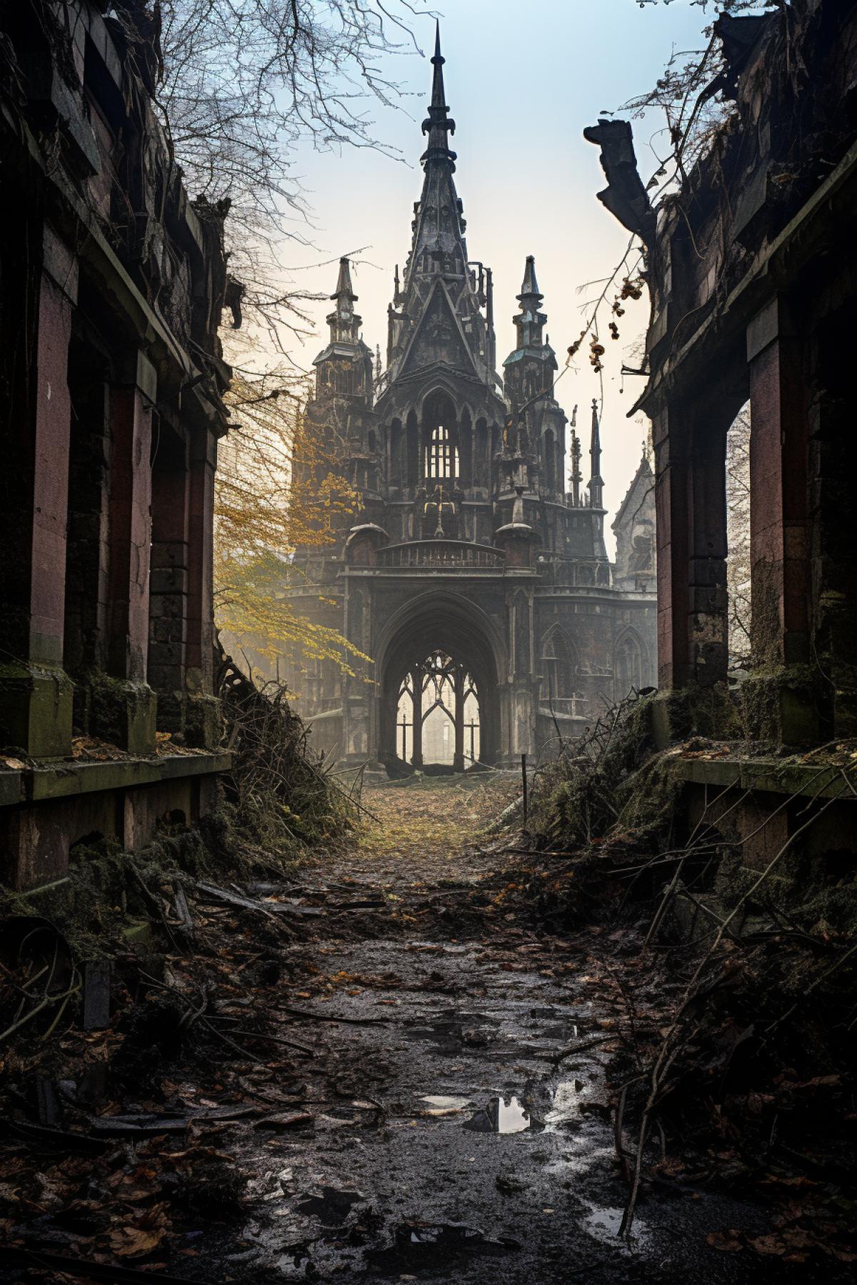 Abandoned gothic city