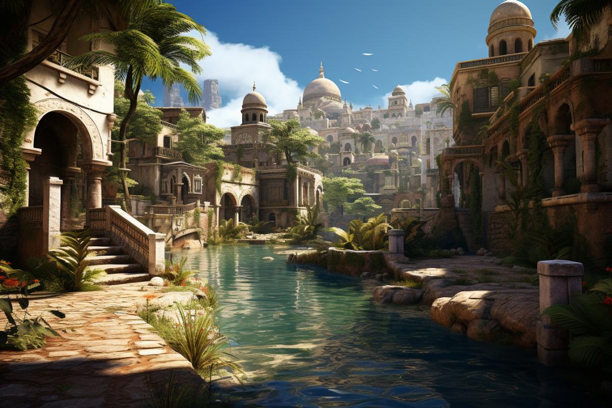 Abandoned beautiful place, Libertatia, ancient city, uncharted game theme, hyperrealistic photo, 8k