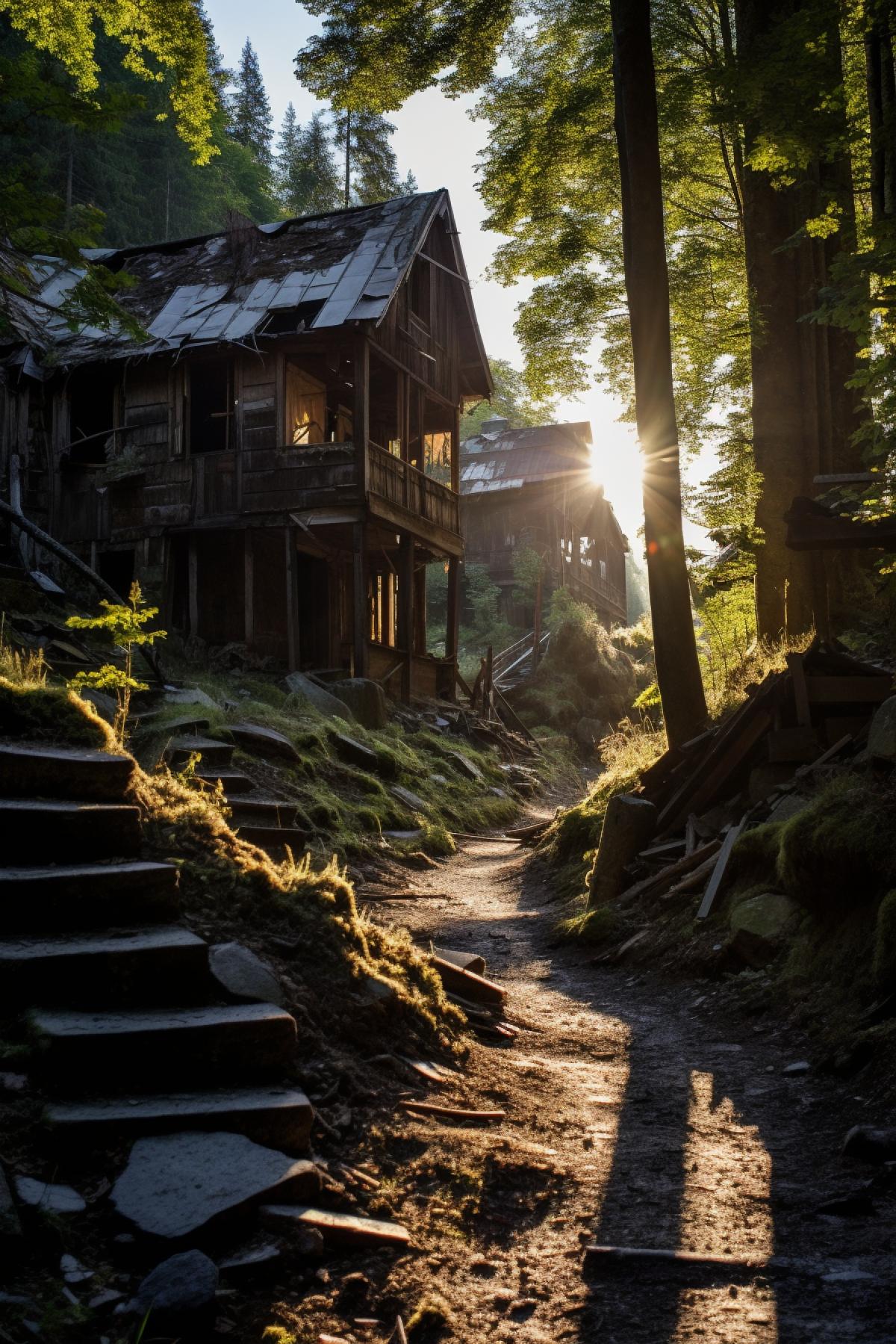 Abandoned city in Norway, :: summer, sunshine