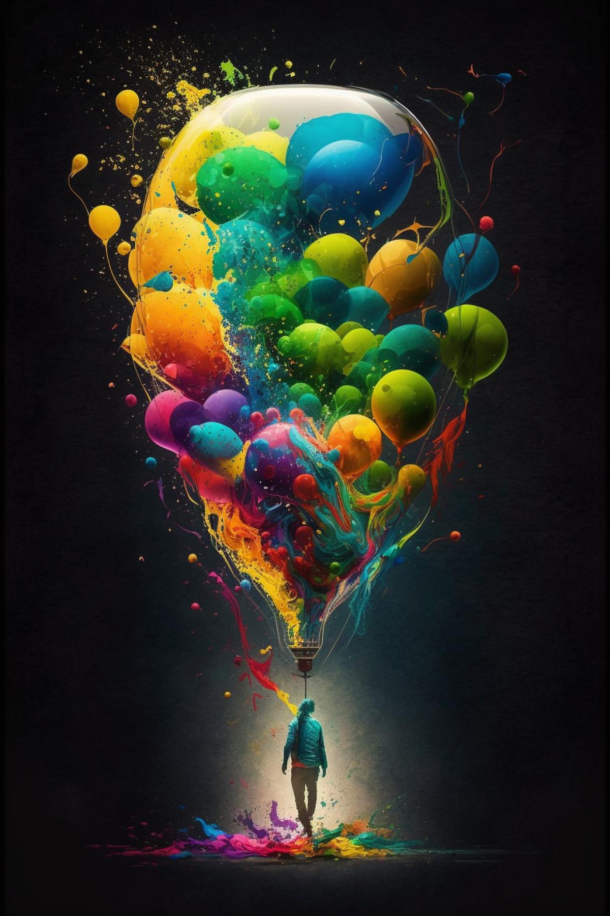create artwork inspired by balloons and their magic. Let your imagination run wild and create works of art that take us to a world of colorful balloons and the freedom of flight.