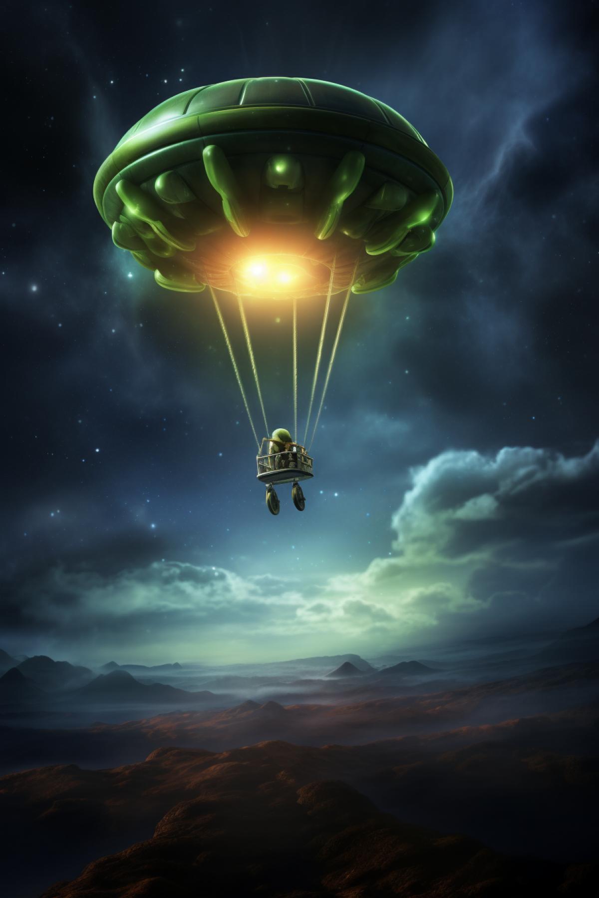 Hot air balloon alien abduction