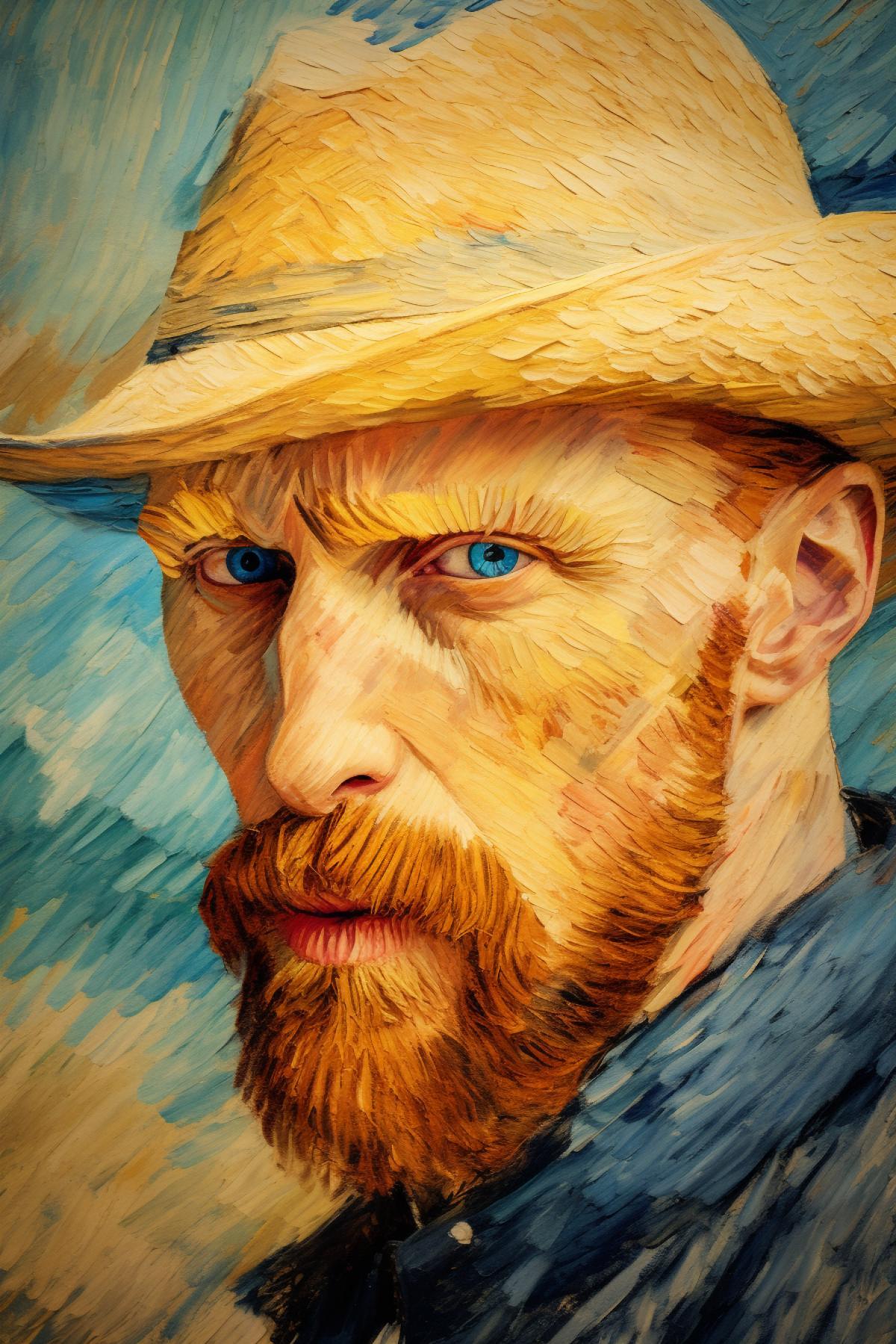 Van Gogh self-portrait in Vangogh style