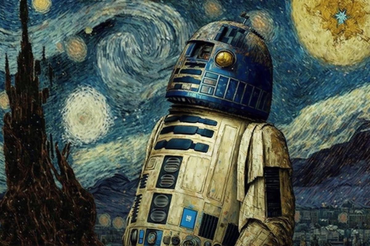Star Wars in the style of Van Gogh