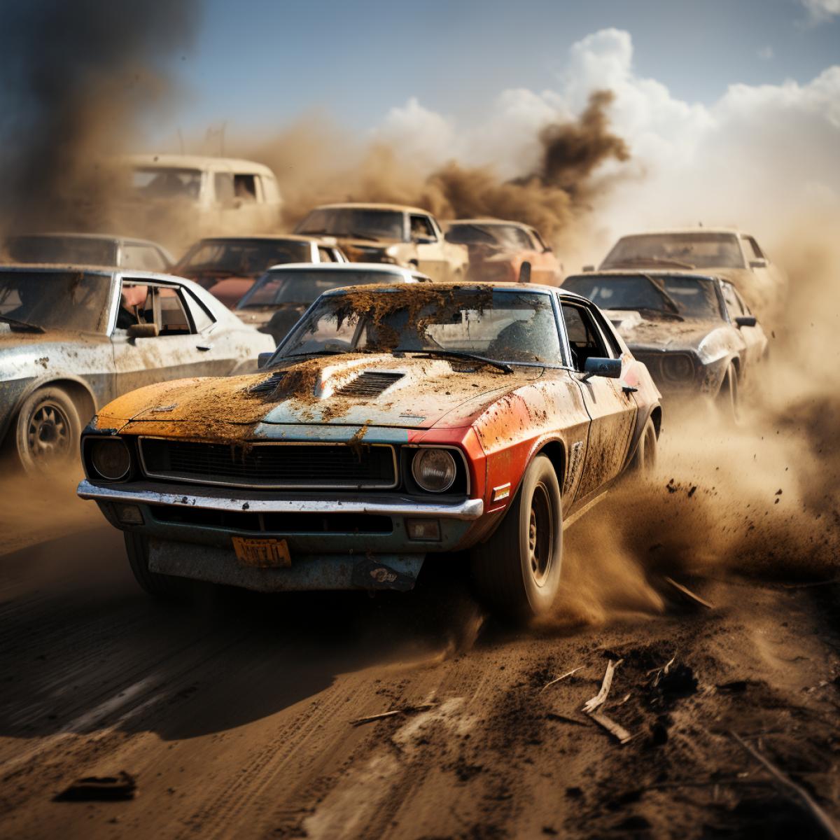 Race in the style of the movie Mad Max