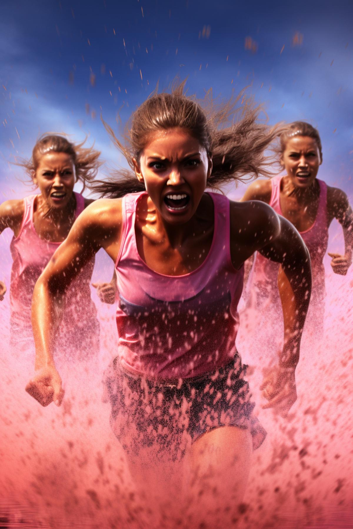 The main race in life. The 4katozoa rush towards their target. Race for life. The hotograph reflects speed and determination.