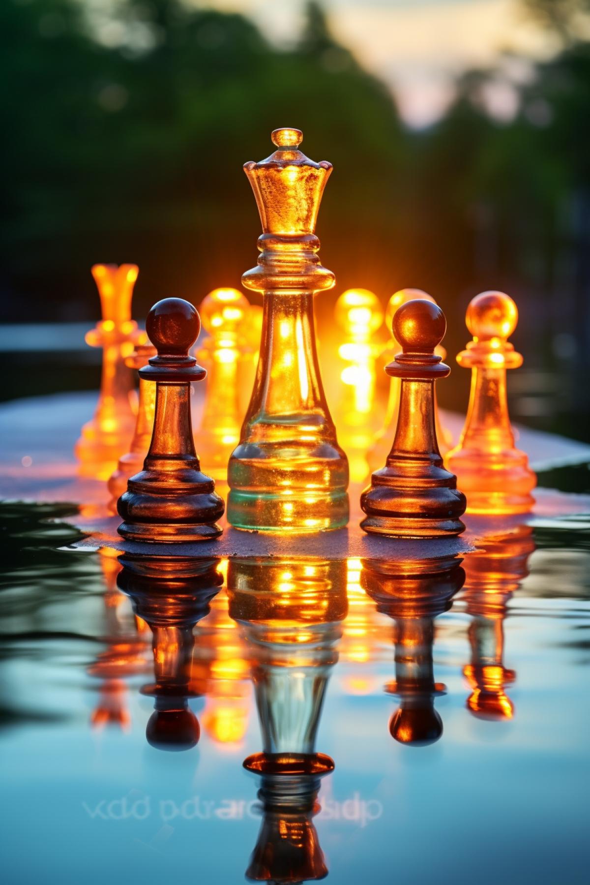 Chess water light summer happiness