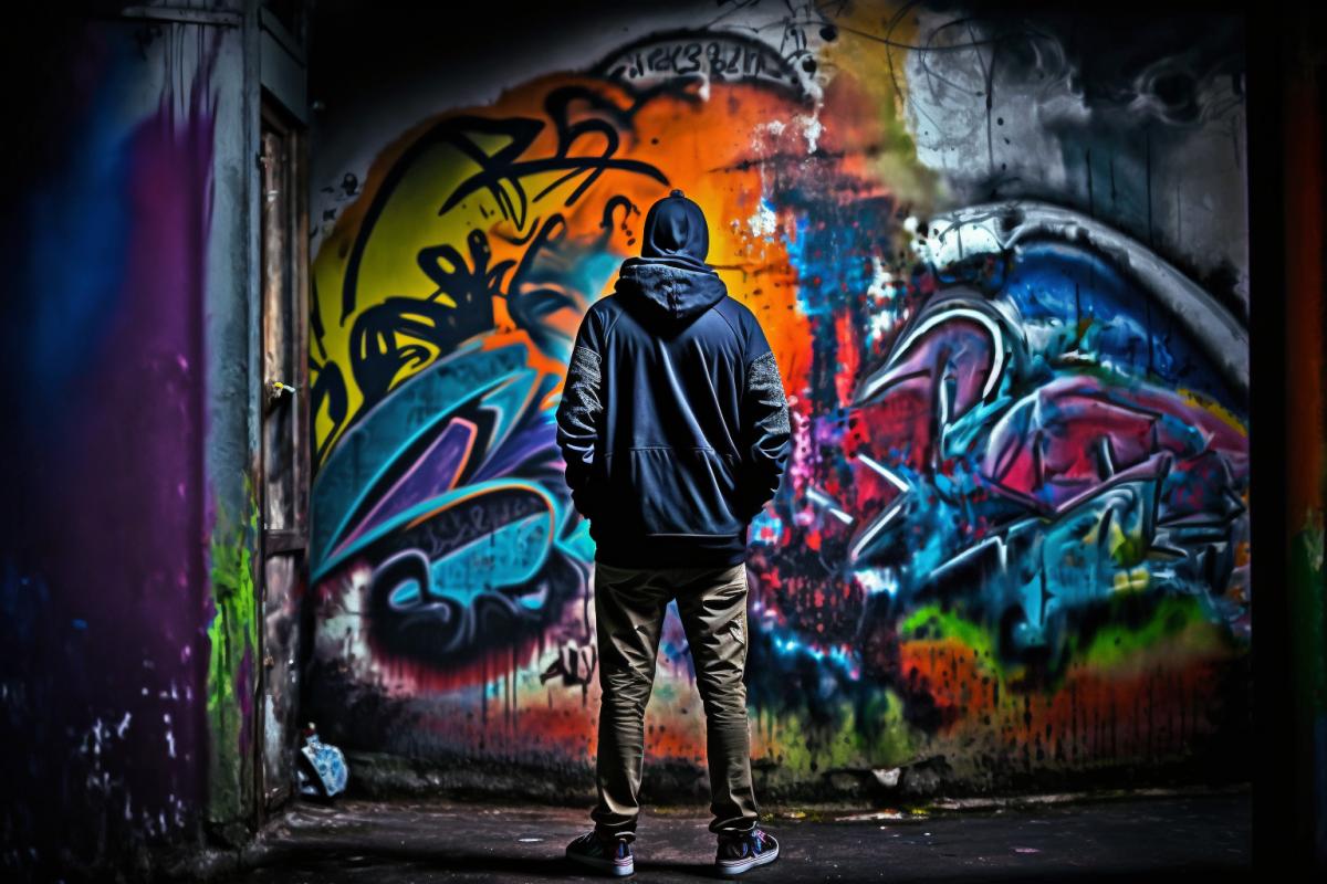 graffiti, street art, atmospheric, professional photography