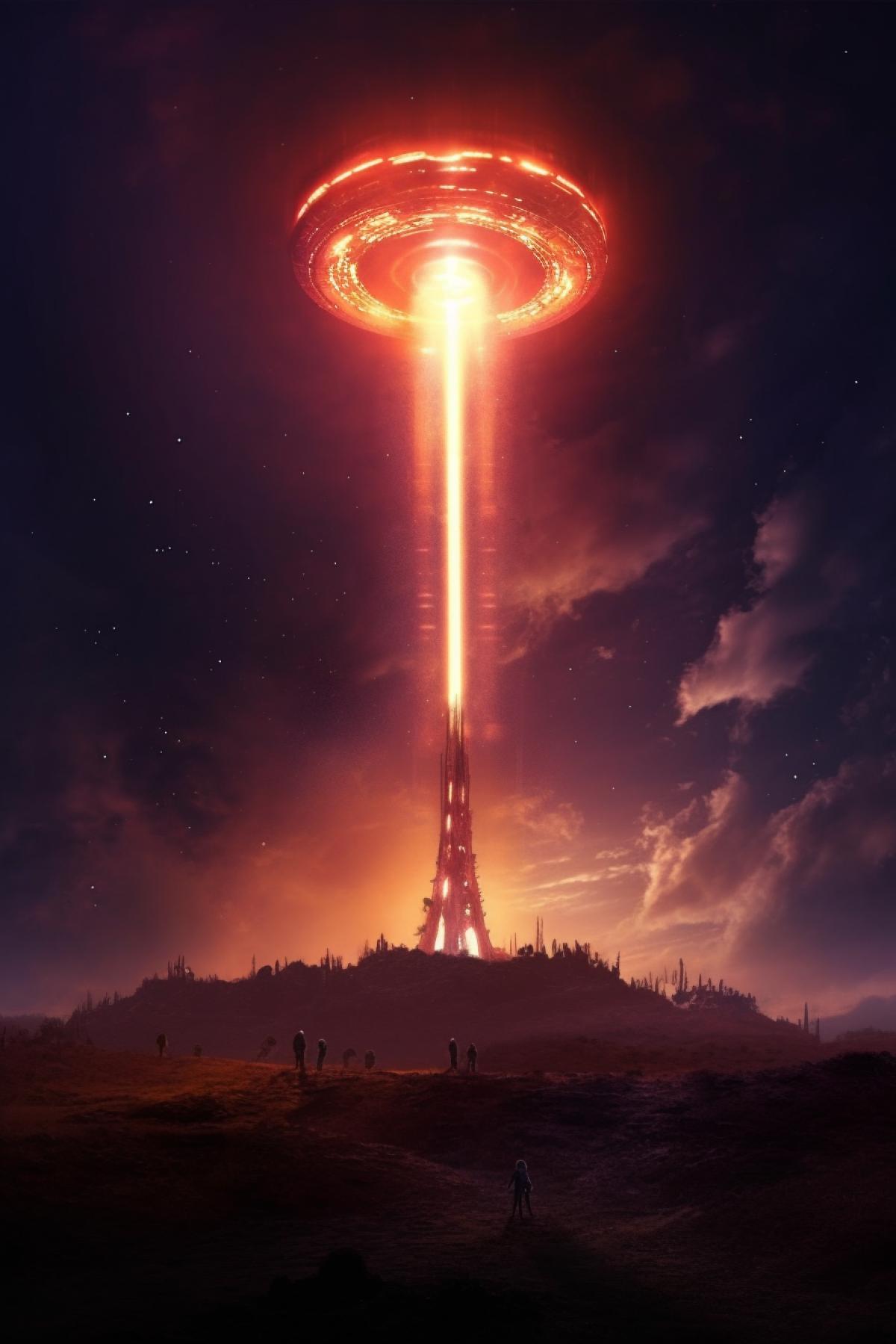 Space burning beacon for alien spaceships