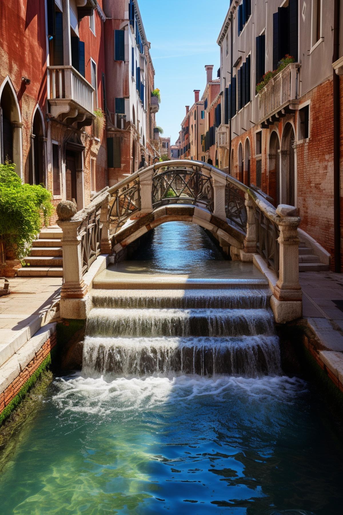 waterfalls, Venice, bright, sunny