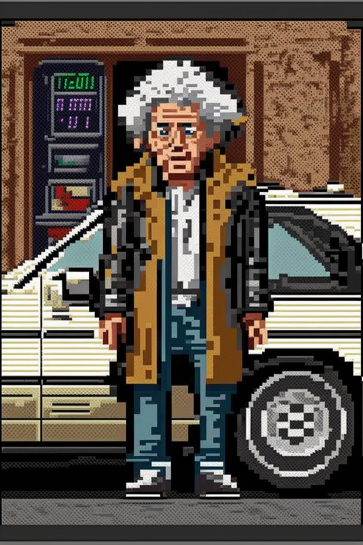 Back to the future pixel art