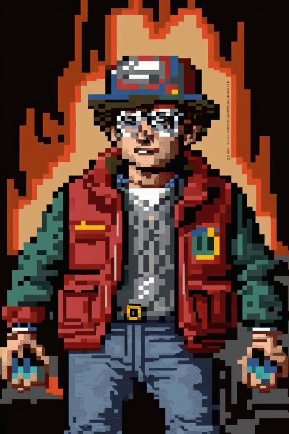 Back to the future pixel art
