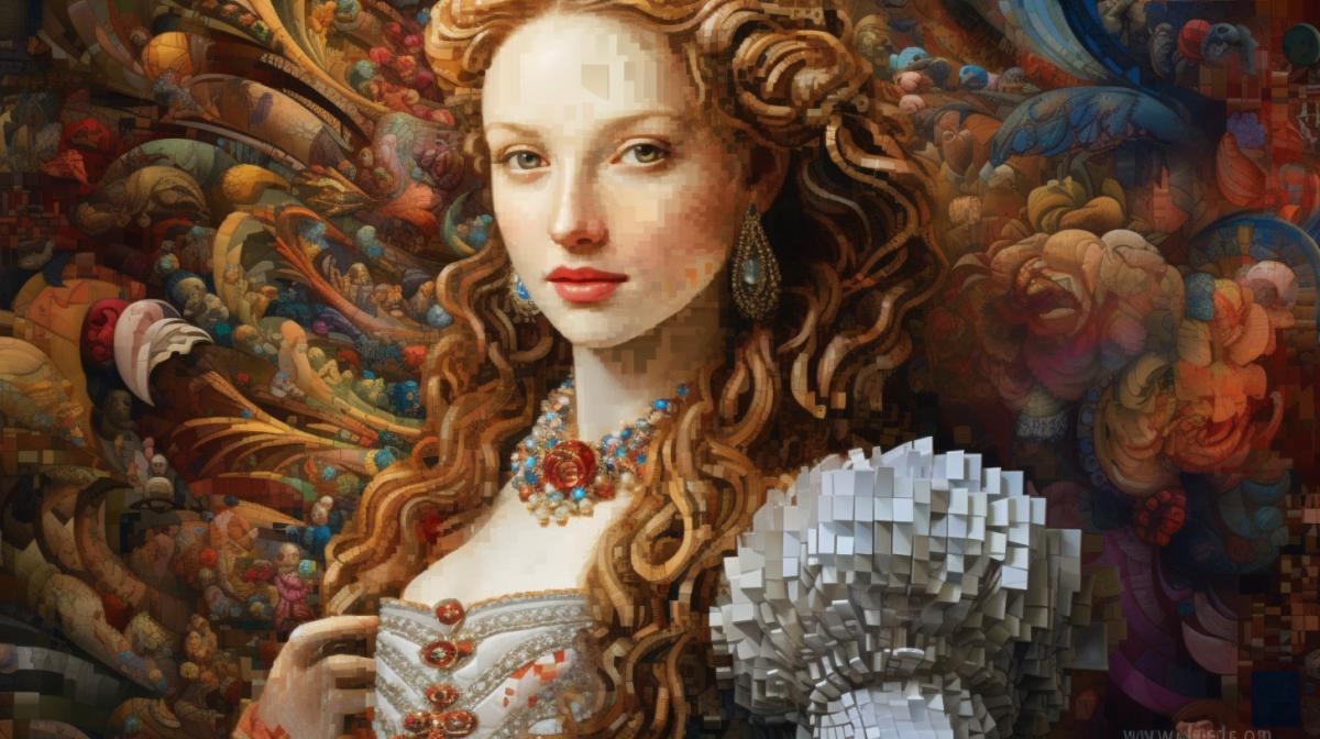 renaissance pixel art painting 4K