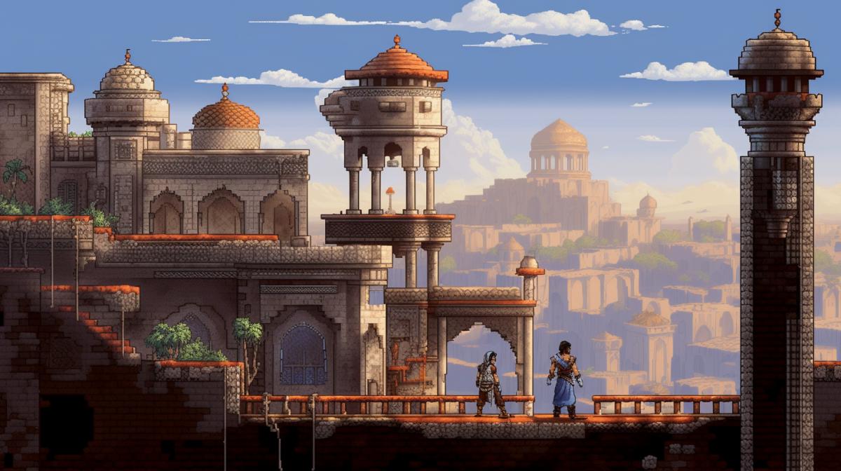 console game prince of persia pixel art 4K high definition