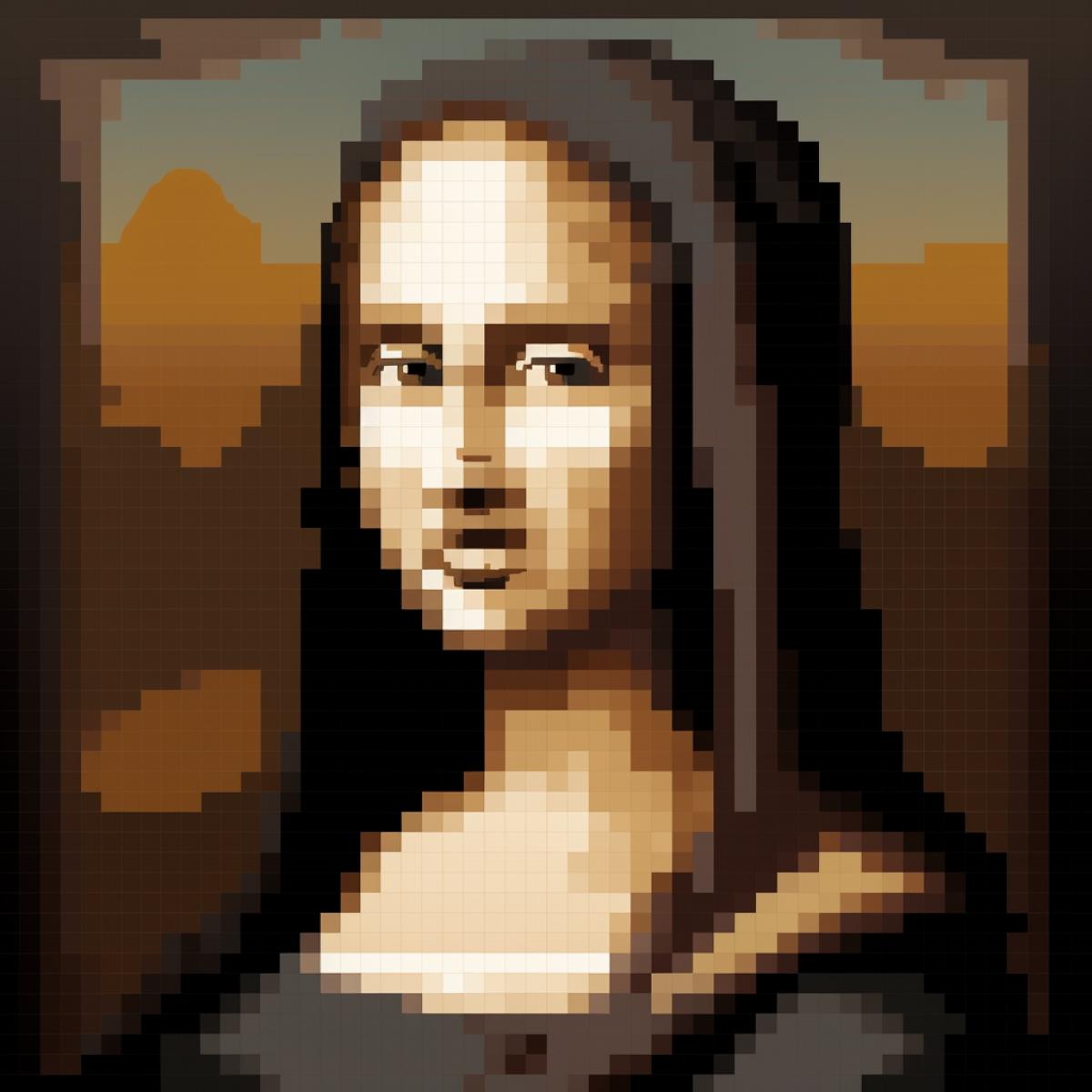 Gioconda da Vinci, Pixel drawing