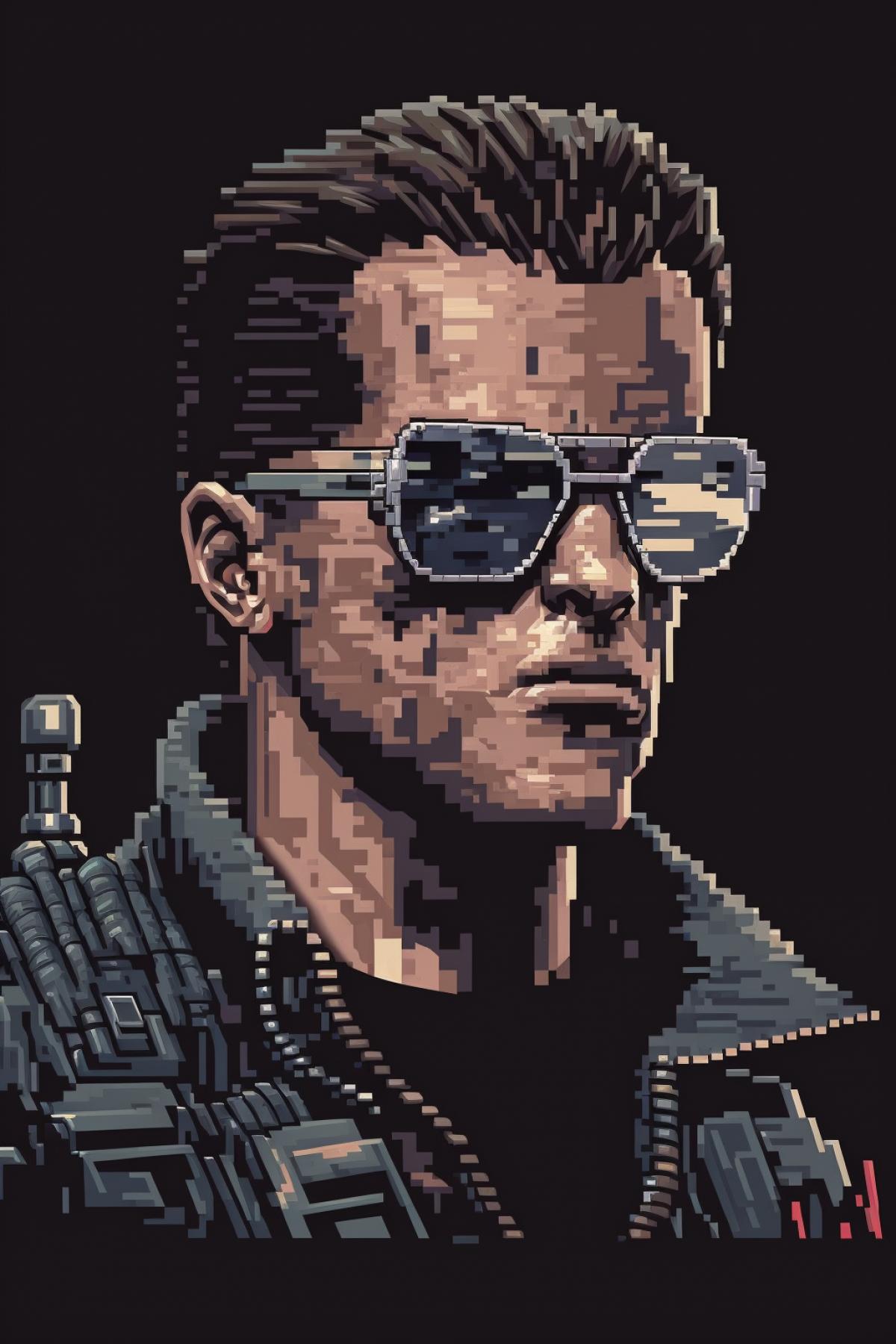 Terminator, pixel art