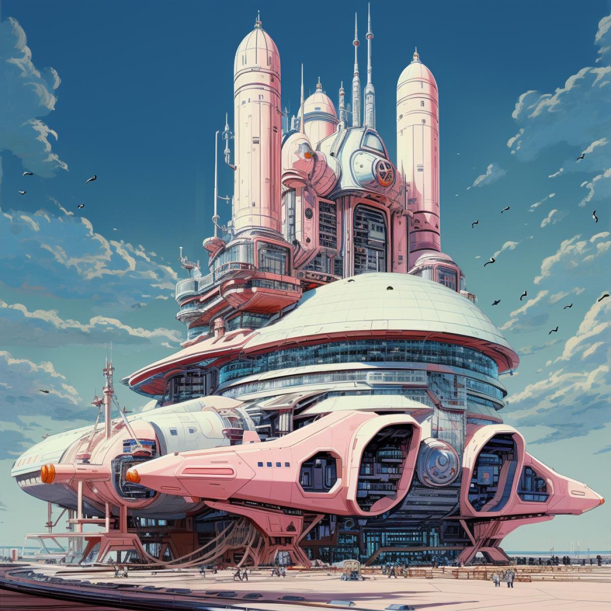 Soviet spaceship, retro futurism, intricate details