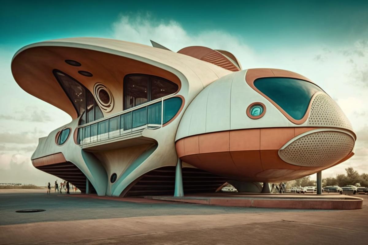 spaceship of the future, retrofuturism, professional photography