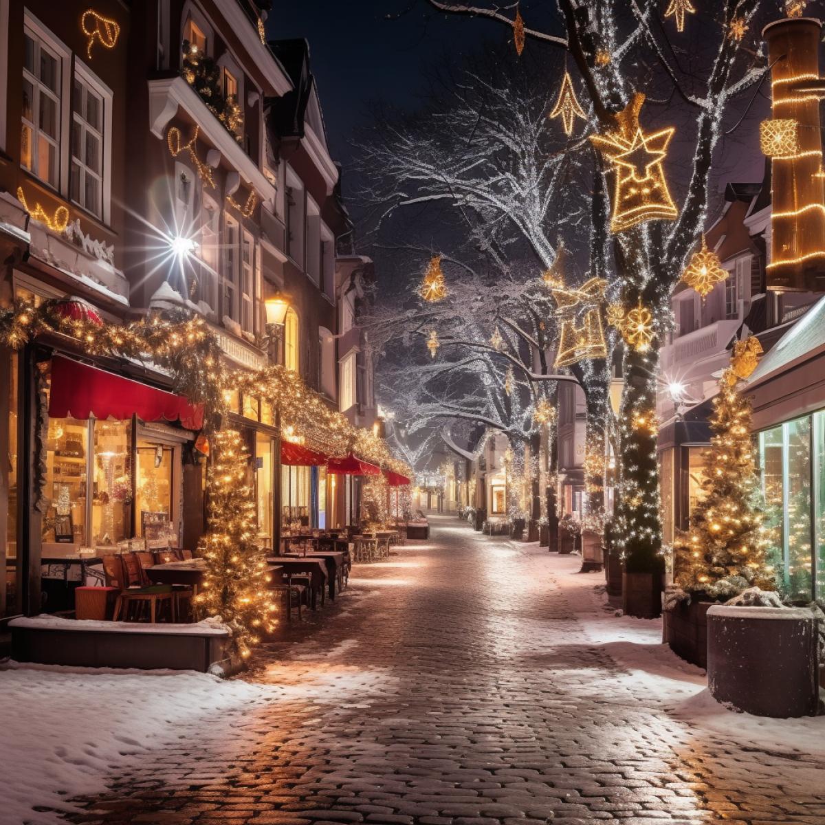 dreamy sity during Christmas night